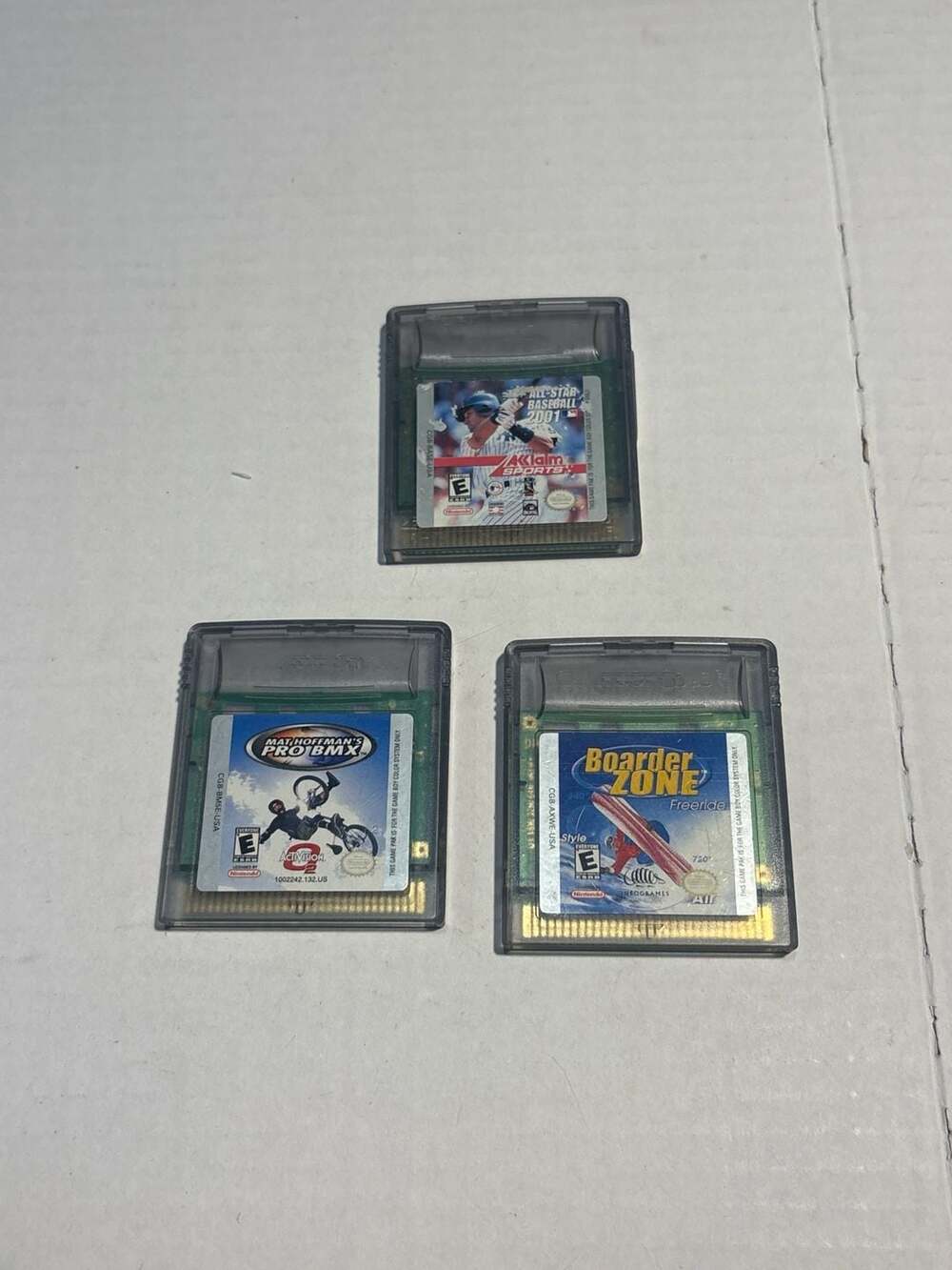 Nintendo Game Boy Game Lot All-Star Baseball 2001, Mat Hoffman's Pro BMX, Board